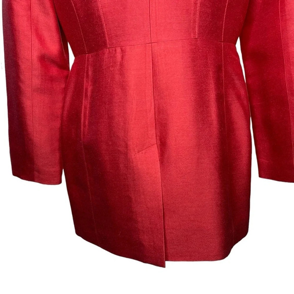 J. Crew Silk Cotton Blend Coral Scoop Neck Jacket Size Medium - Picture 13 of 16